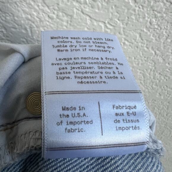 Nelle Atelier The Gabi Cropped Straight Light Wash Denim Jeans Sz 26 Hi Rise - Picture 9 of 9